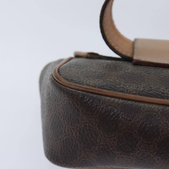 CELINE Macadam Canvas Waist Bag Pvc Leather Brown Gold - Picture 9 of 16